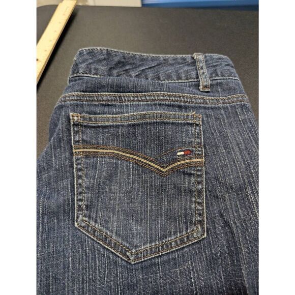 Tommy Hilfiger Freedom Boot Cut Pockets Dark Blue Jeans Size Women's 14R - Picture 2 of 7